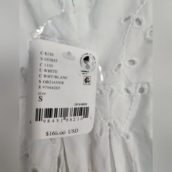 NWT FREE PEOPLE Primavera Eyelet Midi Dress Size S $168 Retail!!FLAW SEE BELOW - Picture 7 of 9